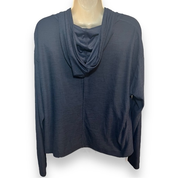 Old Navy Women’s Breathe On Slub Knit Cropped Hoodie Navy Size XL - Picture 2 of 6